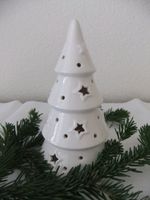 Advent Weihnachten Tannenbaum weiß Keramik mit Sternenlichter Hessen - Lorsch Vorschau