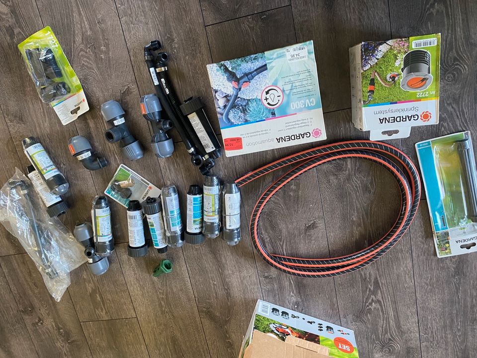 Konvolut GARDENA Neu Pipeline Gartenbewässerung Set Sprinkler in Bienenbüttel