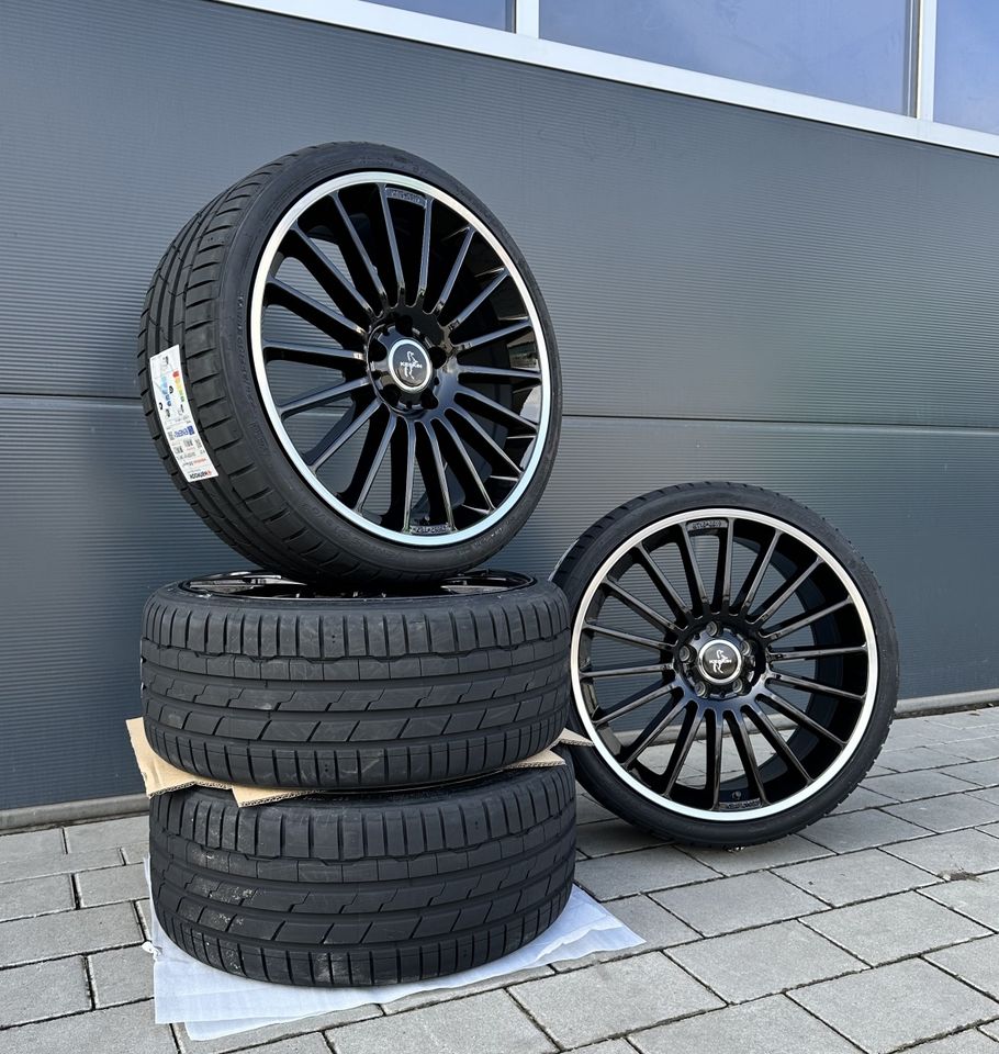 Keskin KT15 19 Zoll Sommerräder für Audi A6 S6 A7 S7 A8 4E Q3 SQ3 4G 4G1 C7 8U 8U1 A4 B8 B9 C6 4F Allroud Felgen Reifen Räder schwarz Performance Sommerreifen ABE sline s line 5x112 TDI Kompletträder in Neckarsulm