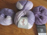 Wolle Soft Cotton dregrade 114g lila + Rest Eco Puno Farbe 084 Nordrhein-Westfalen - Hürth Vorschau