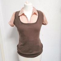 2 in 1 Shirt Pullunder Bluse gr S 36 38 braun altrosa Nordrhein-Westfalen - Heinsberg Vorschau