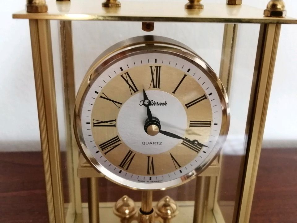 Drehpendel Uhr Tischuhr Vintage Schrenk Messing in München