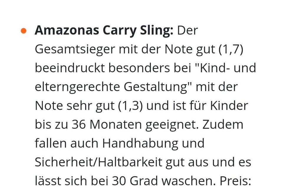 Amazonas Tragetuch Carry Sling Beige 450cm in Bexbach