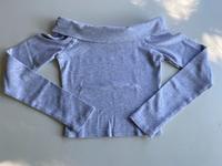 Langarmshirt mit Carmenkragen, Gr. S, grau, C&A, gebraucht Nordrhein-Westfalen - Pulheim Vorschau
