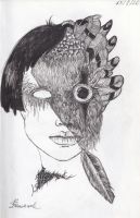⭐️ "Owlgirl" - Tusche/Tinte auf Papier - Kirikia Art Aubing-Lochhausen-Langwied - Aubing Vorschau