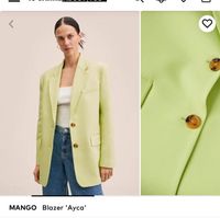 Mango Blazer Limette hellgrün Pastell Größe M 38/40 Bayern - Augsburg Vorschau