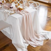 Miete/Verleih - Blush Tischläufer Chiffon | Hochzeit Deko Rosa Baden-Württemberg - Schömberg b. Württ Vorschau