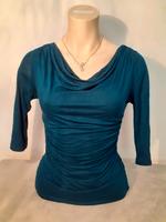 Shirt Oberteil Top Blau Wasserfallausschnitt Gr. XS Bayern - Wunsiedel Vorschau