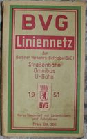 Liniennetz Karte BVG Berlin - 1951 - Fahrpreise und Werbung Brandenburg - Grünheide (Mark) Vorschau