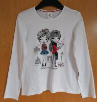 C&A Langarmshirt weiß Glitzeraufdruck Gr. 140 Baden-Württemberg - Osterholz Vorschau