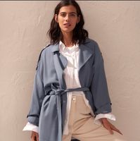 H&M Trenchcoat - HM Trench - H&M Mantel Blau Jeansblau Denimblue Frankfurt am Main - Bockenheim Vorschau