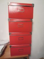 IKEA Aufbewahrungsboxen mit Metallrand rot & grau 5 Stück Eimsbüttel - Hamburg Schnelsen Vorschau