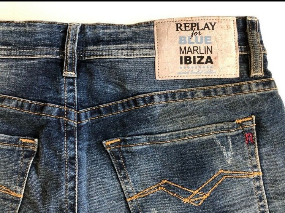 BLUE MARLIN IBIZA CLUB Hot Pant Replay Jeans Gr 25 SELTEN in Pulheim