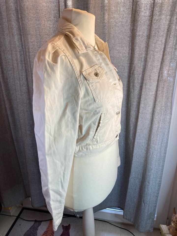 Jeansjacke, beige/weiß, Tally Weijl, Gr. M, 38 in Köln