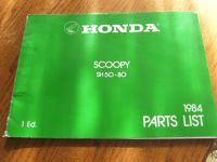 Ersatzteilkatalog Honda SH50/80 Scoopx Roller Niedersachsen - Holzminden Vorschau