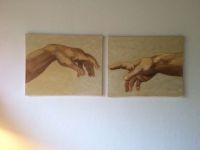 Acryl Gemälde • Leinwand • Hände • Unikat • Michelangelo • Bild Niedersachsen - Rastede Vorschau