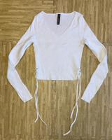 Cropped Langarmshirt S weiß Sachsen - Riesa Vorschau