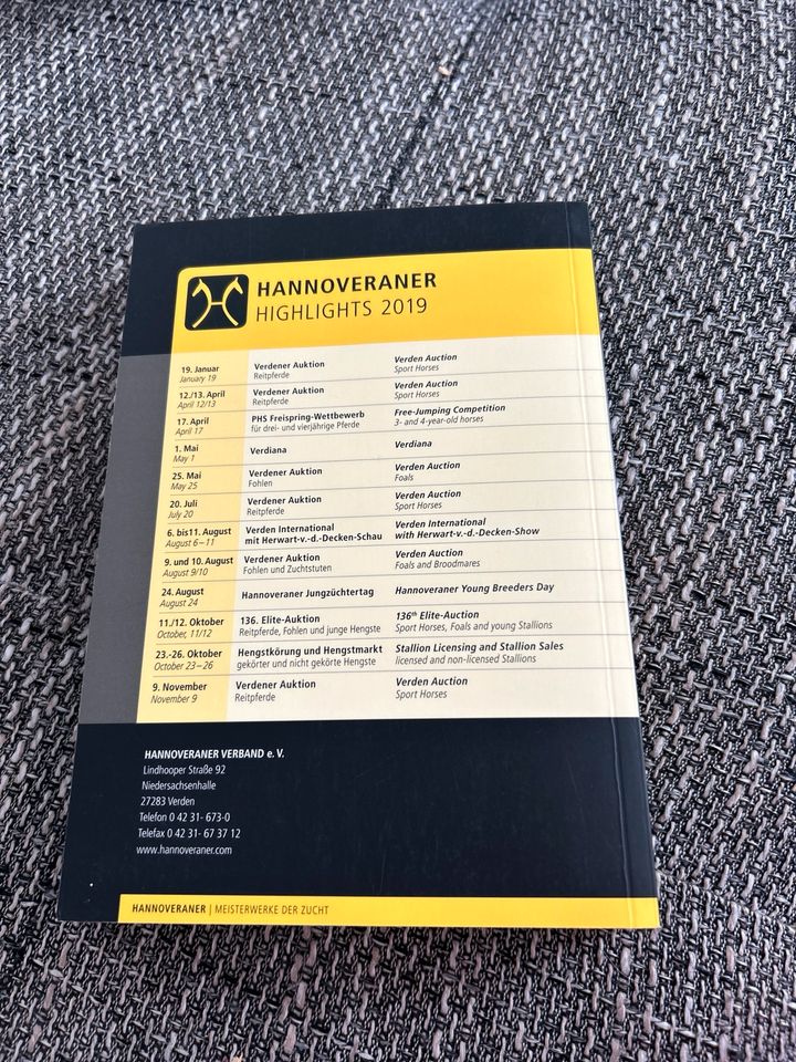 Hannoveraner Jahrbuch der Hengste 2019 in Villingen-Schwenningen