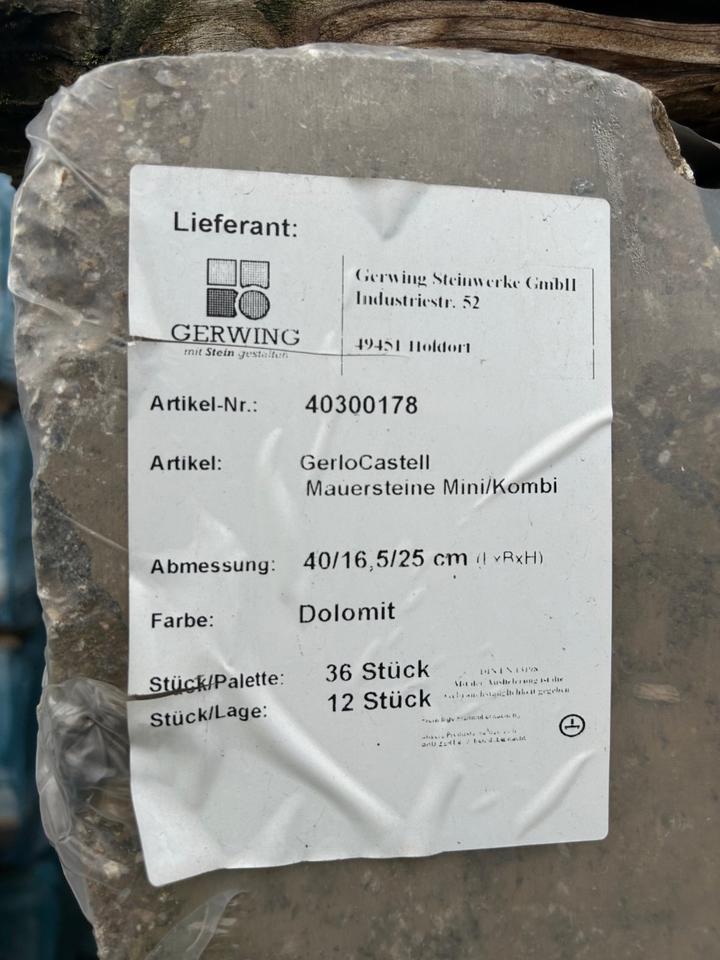 (M17) 10€ Abverkauf Gerwing Mauerstein 40x16,5x25 cm Dolomit in Holdorf