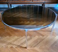 Runder Couchtisch 124 cm verchromt Glas verdunkelt Bauhausstil Nordrhein-Westfalen - Unna Vorschau