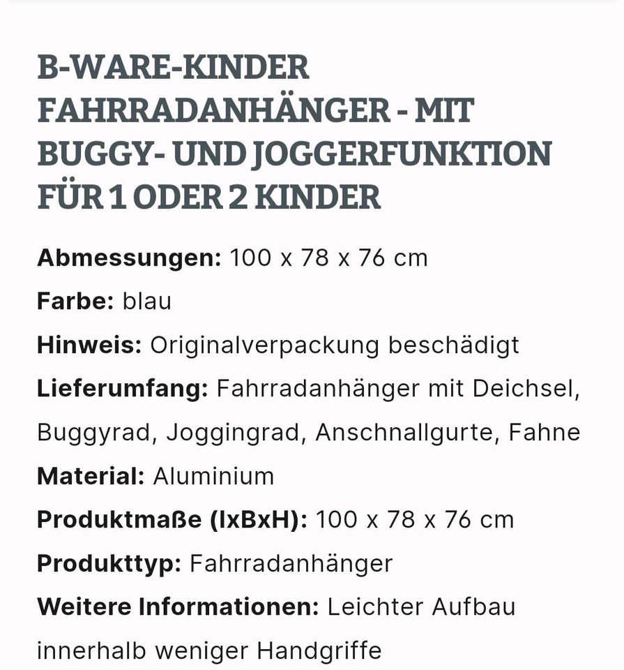 B-Were Kinder Fahadanhänger in Burgkunstadt