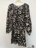 H&M Damen Kleid S beige schwarz neu langarm knielang Zebra Nordrhein-Westfalen - Paderborn Vorschau
