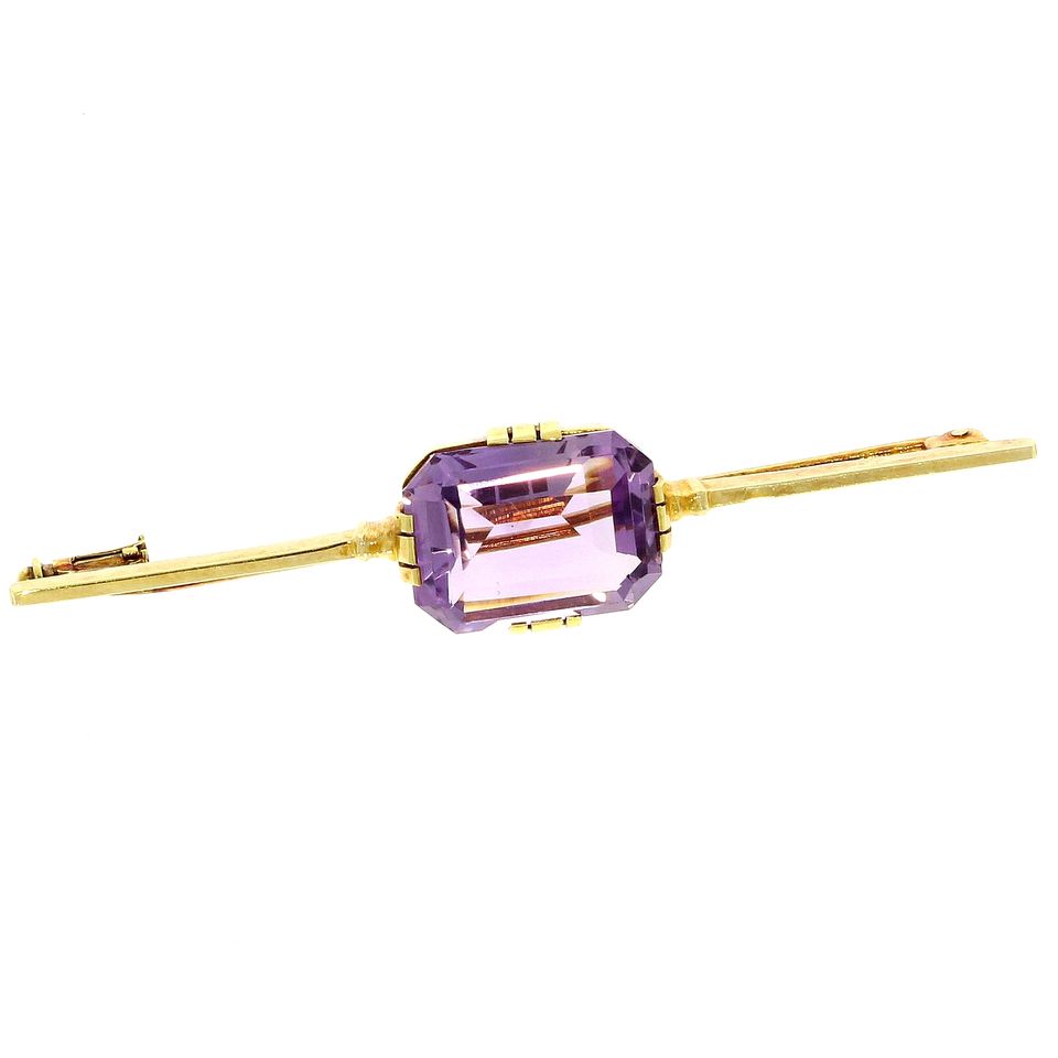 Amethyst Anstecknadel / Brosche 585/- Gelbgold !!! REDUZIERT !!! in Koblenz