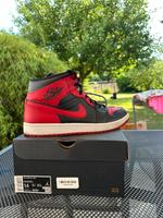 Nike Jordan 1 mid black gym red-white 47 OVP sehr gut Nordrhein-Westfalen - Porta Westfalica Vorschau