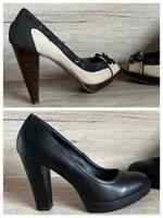Zara Peeptoes 37 Plateau Heels Pumps blau beige schwarz Nordrhein-Westfalen - Monheim am Rhein Vorschau