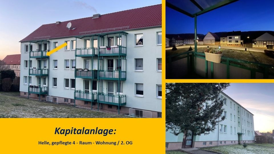 Kapitalanlage gesucht ? Gebotenwird: Hübsche (vermietete) Etagenwohnung mit Balkon in Deuna  ! in Niederorschel