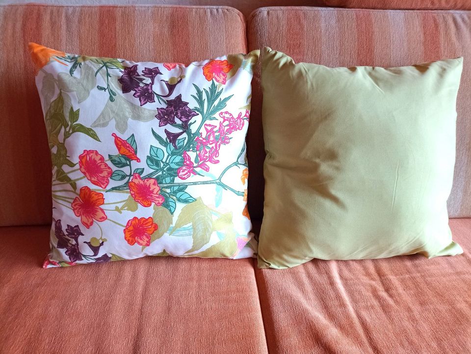 2 Sofa Kissenhüllen Kissenbezüge mit Füllung 50x50 cm bunt grün in Hessen -  Bensheim | eBay Kleinanzeigen ist jetzt Kleinanzeigen