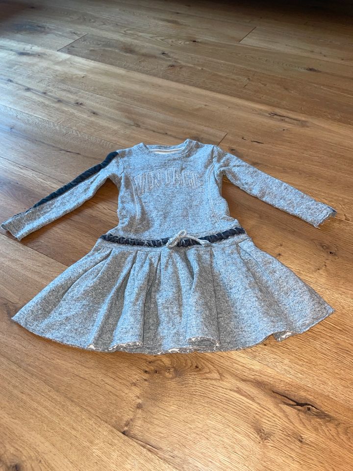 Vintage Wollkleid 86/92 Mädchen grau Tellerrock in Hannover