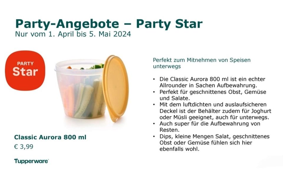 April Angebote von Tupperware Tupper in Frohburg