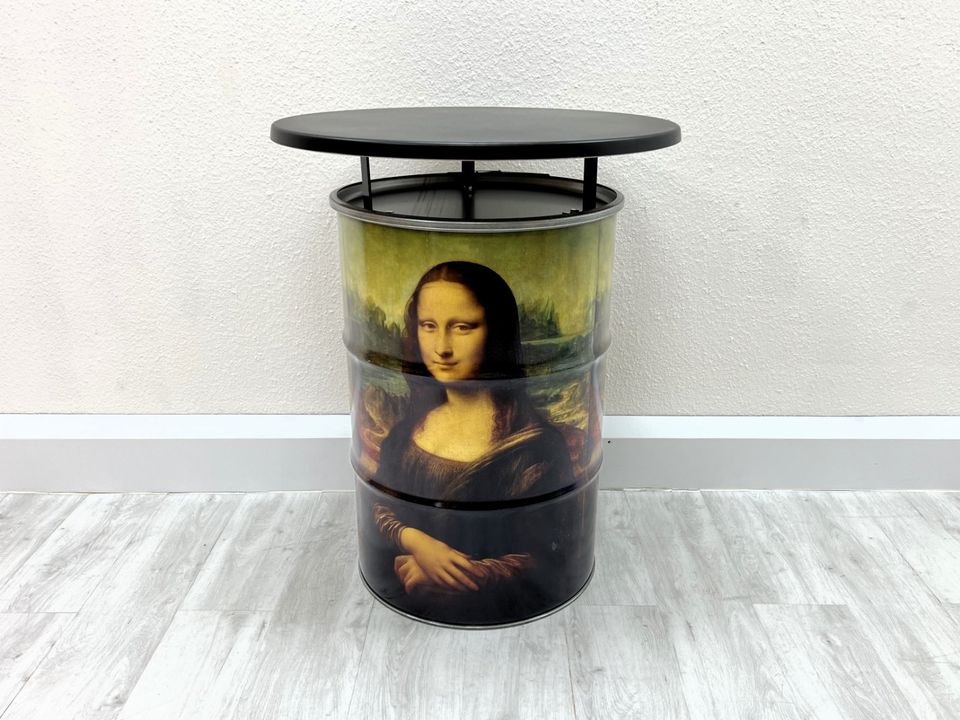 40% Sale - Ölfass-Stehtisch "Mona Lisa" - Ölfass Stehtisch in Mönchengladbach