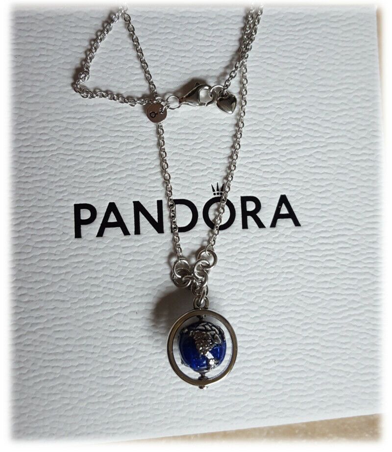 Pandora blaue Welt, blauer Planet Kette, 925 Silber, 399235C01 in Aschersleben