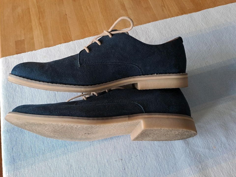 H&M Herren Sneakers 44 blau Schnürschuh in Mehring