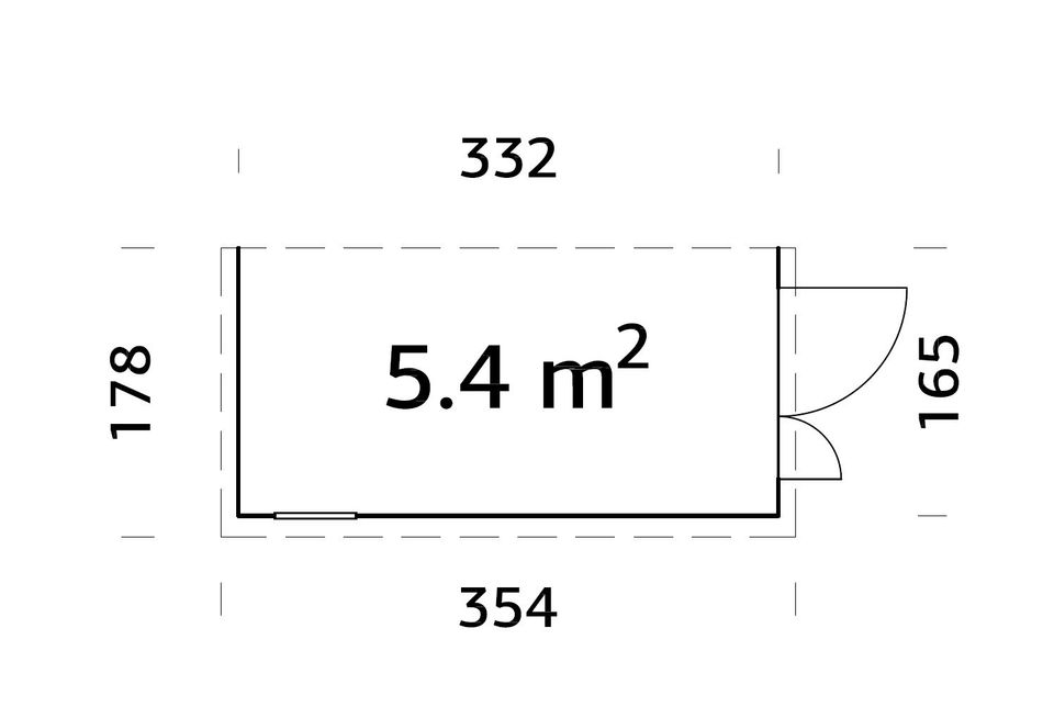 Anbauschuppen Mia 5,2 m² 333 x 165 cm Gartenhaus Geräteschuppen Holzhaus Schuppen Gartenlaube Gartenschuppen Gartenhäuser Gerätehäuser Holzhäuser Pultdach Holzschuppen Carport Trapezblech in Birstein