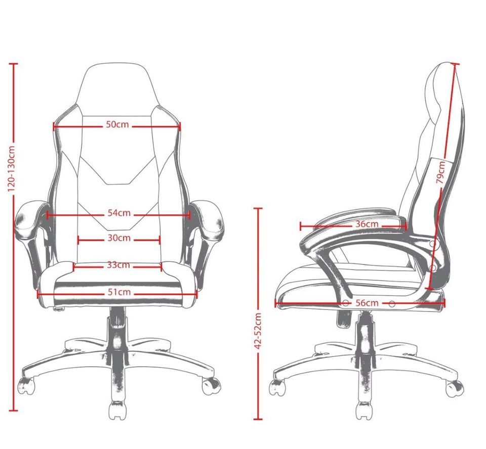 Komiortabler Gaming Stuhl (Nitro Concept C100 ) in Heringen (Werra)