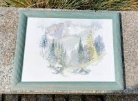 Original Welsch Aquarell im Rahmen Sachsen - Hirschstein Vorschau