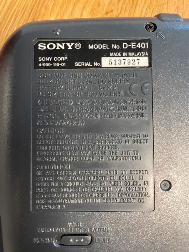 Sony Discman Groove D-E401 in Köln