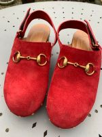 Tolle rote Gucci Damen Horsebit Clogs Leder Nordrhein-Westfalen - Hilden Vorschau