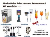 Vermietung Fotobox Softeismaschine Cocktails DJ Service Saarland - Perl Vorschau