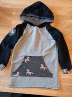 Selfmade Hoodie grau mit Glitzer Einhörnern UNIKAT Hessen - Lorsch Vorschau