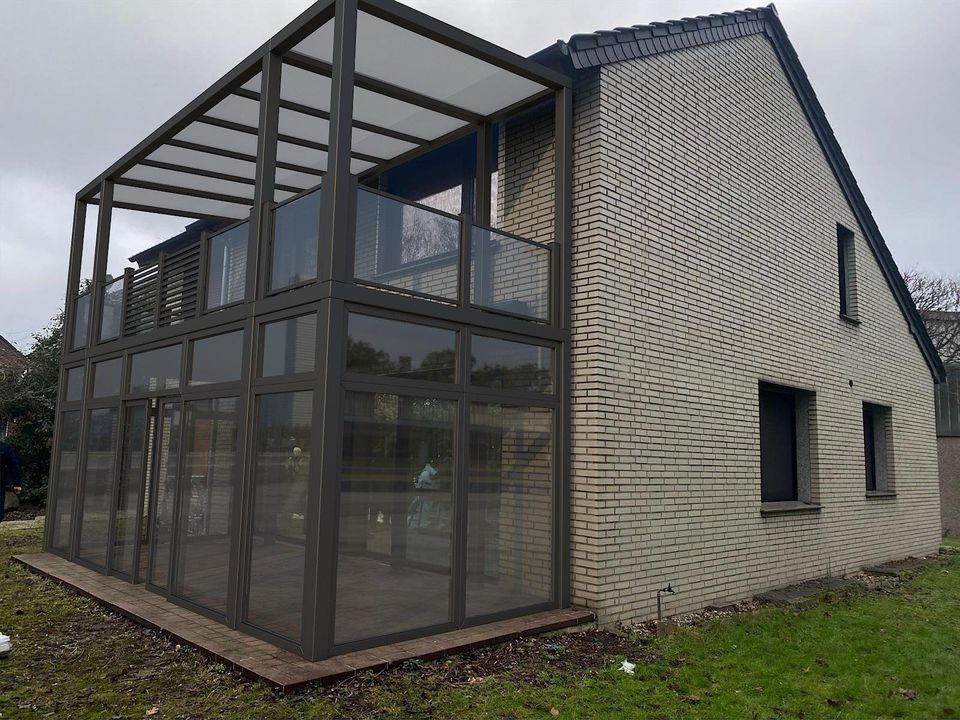 Terrassenüberdachung Cube Wintergarten Carport Schiebeelemente in Essen