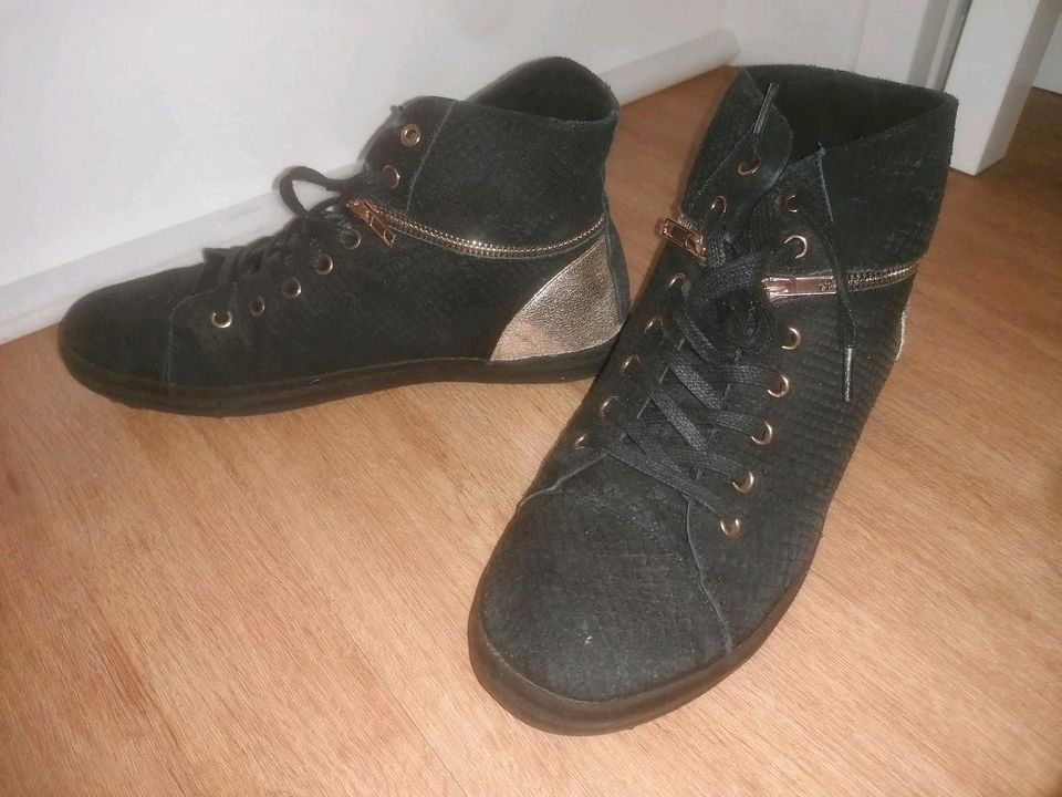 Replay Schuhe, Sneaker, schwarz gold, Damenshuhe, Gr. 41 in Westerkappeln