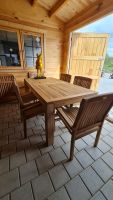 Sitzgruppe Teak Teaktisch 180x90cm + 6 Teaksessel Stapelsessel Baden-Württemberg - Riedlingen Vorschau