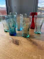 Coca Cola Gläser Glas 8 Stück grün blau Bayern - Weismain Vorschau