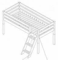 Hochbett mit Matraze 90*200cm Bayern - Mainaschaff Vorschau