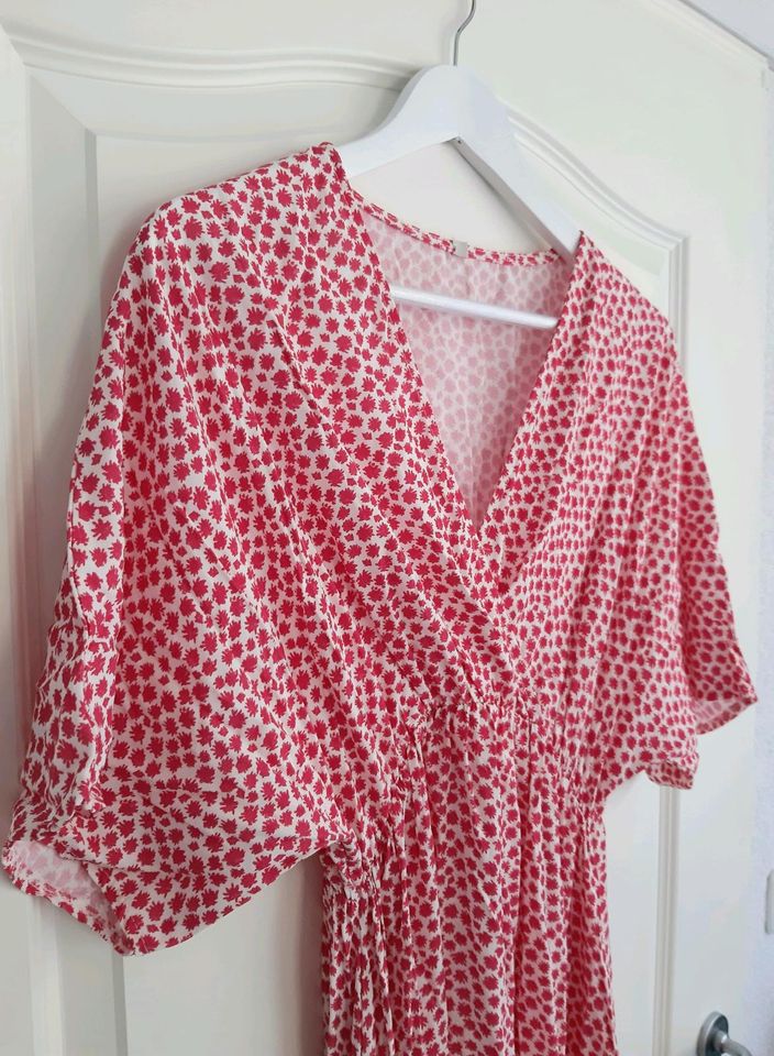 Bloggerkleid Kleid Tunika in Pink/Weiß Größe M in Rudolstadt