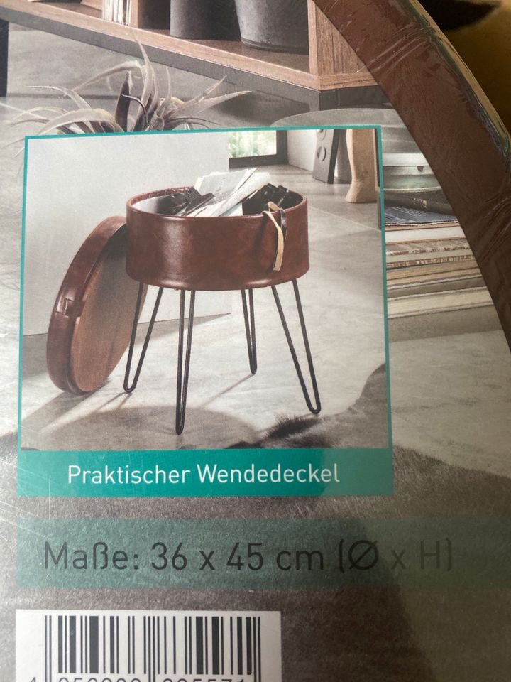 Leder Optik hocker mit stau Möglichkeit , vintage style modisch in Berlin